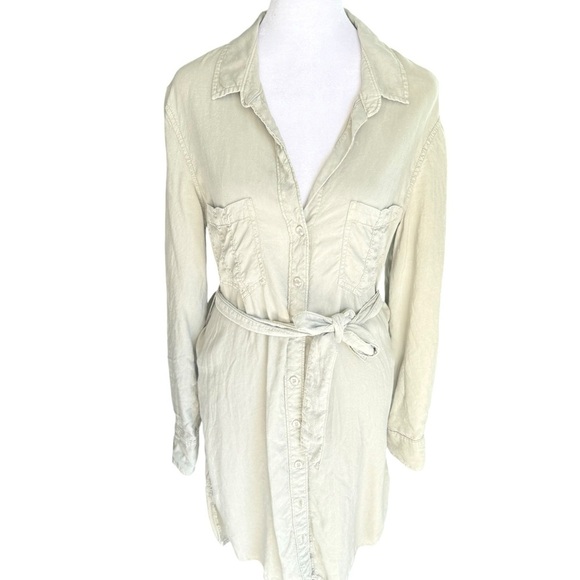 Cloth and Stone - Utility Long Sleeve Button Down Mini Dress Sz M - Picture 4 of 11